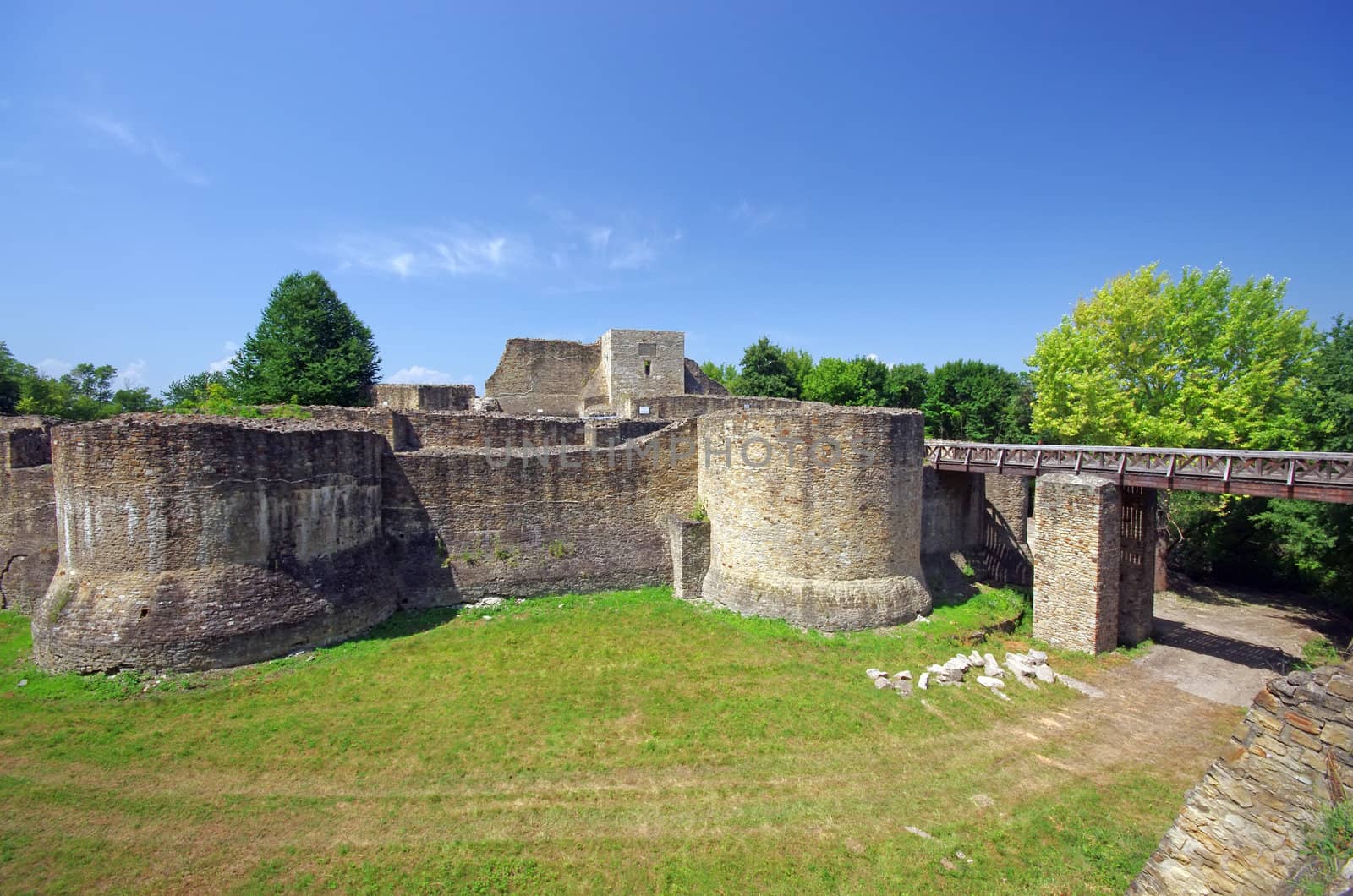 Ancient fortress of Suceava in Moldavia