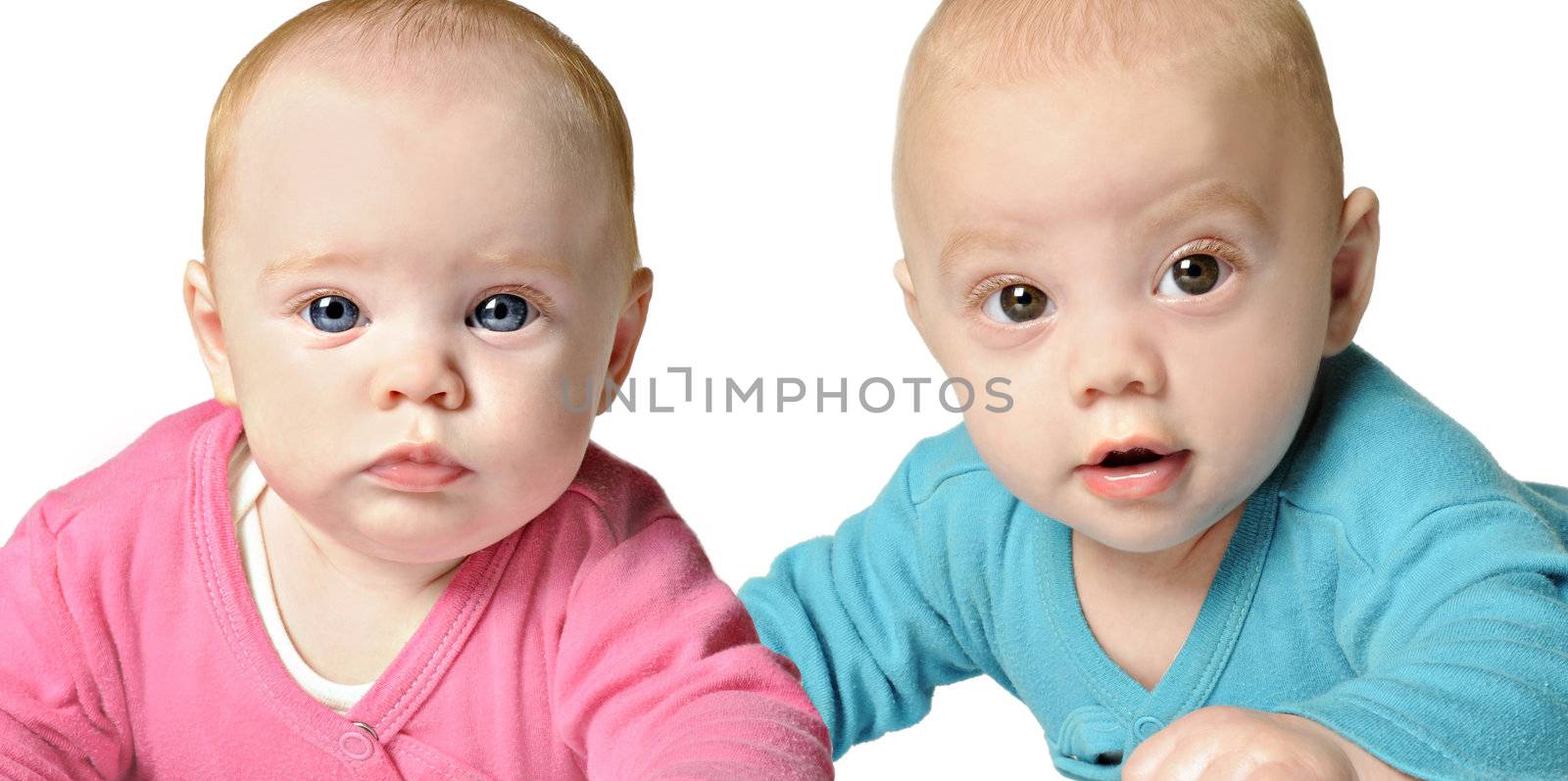 Six month old twin brother and sister by tish1