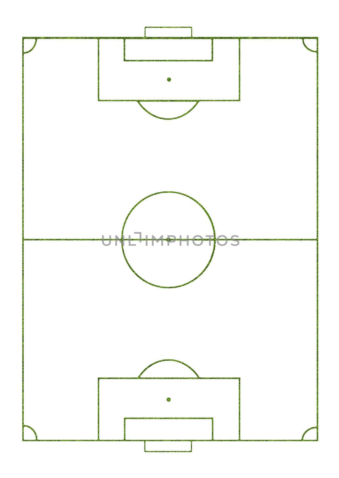 Soccer Field on white background