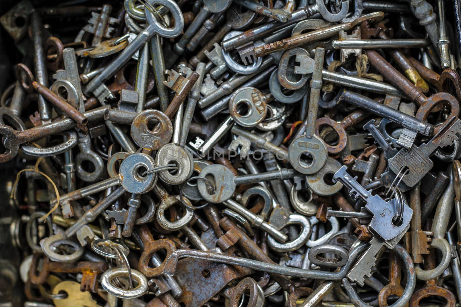 a collection of many many old keys