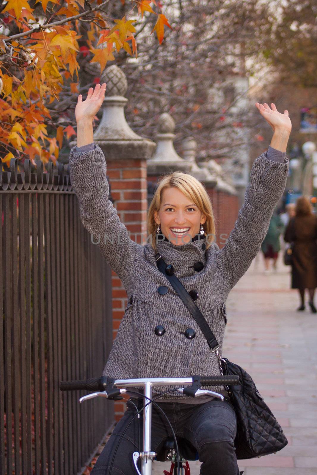 Girl riding a bike. by kasto