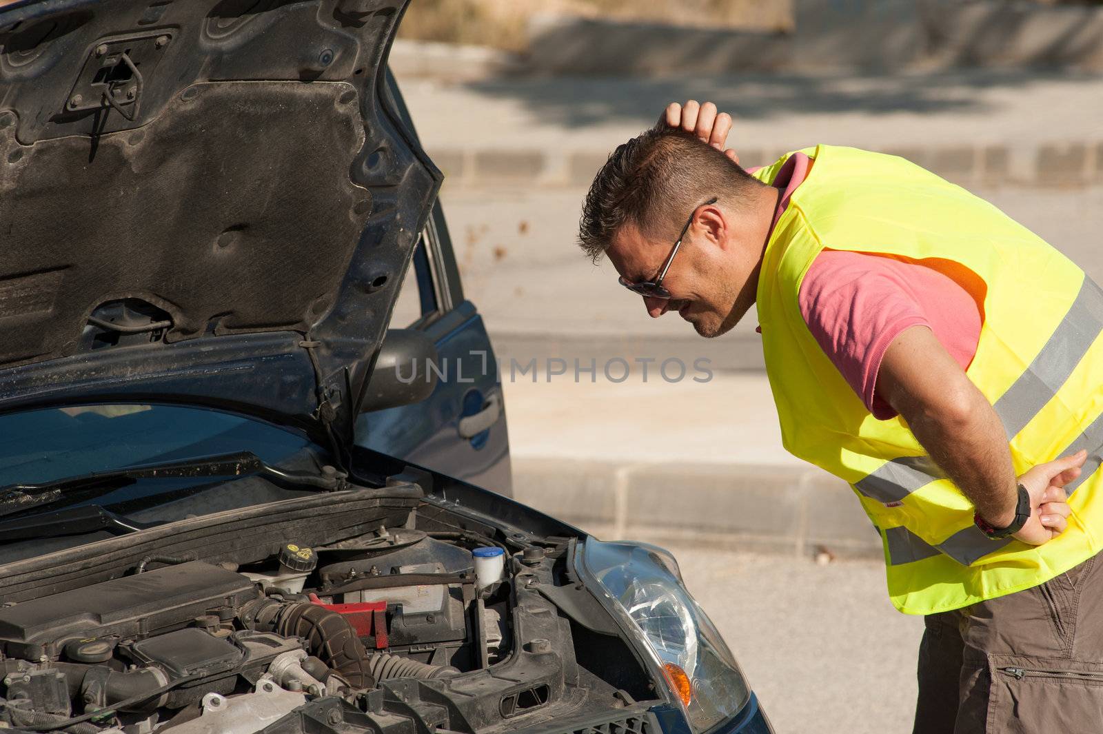 Man rather confused about the reason of his breakdown