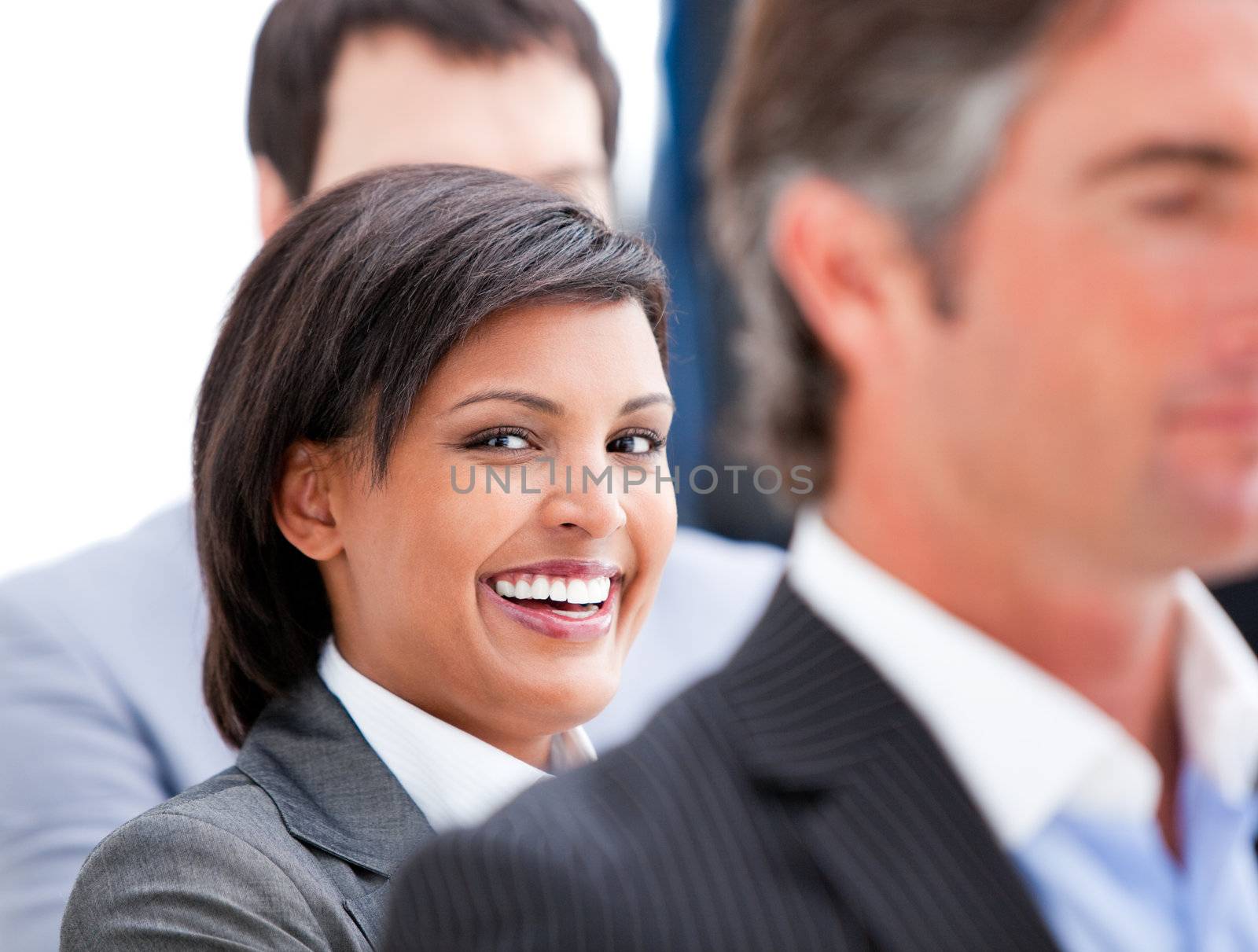 Portrait of a nice businesswoman smiling by Wavebreakmedia