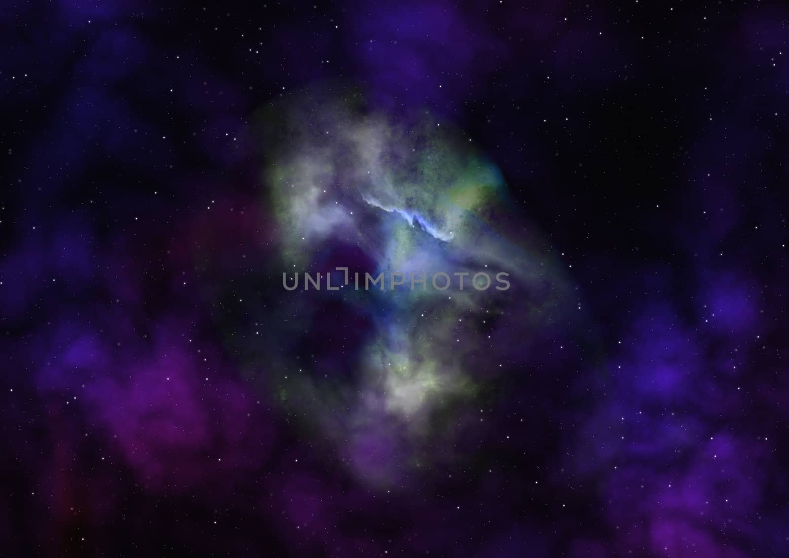 Far space being shone nebula as abstract background