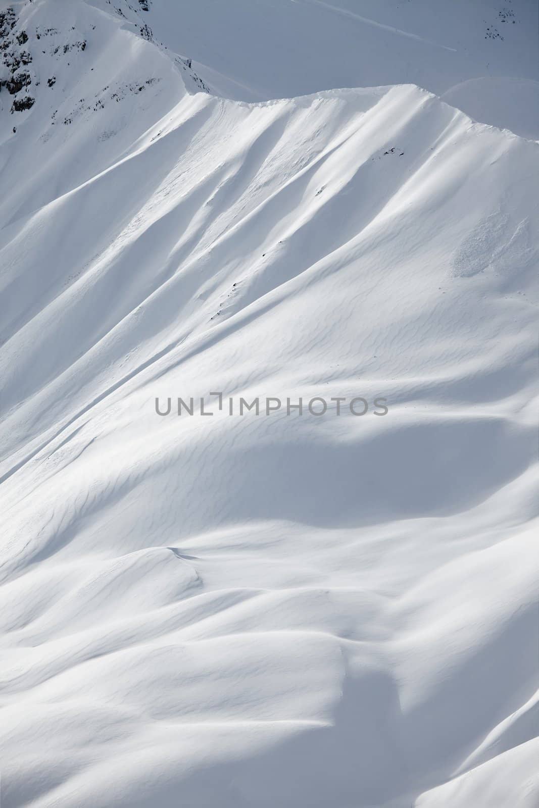 High mountains covered with snow