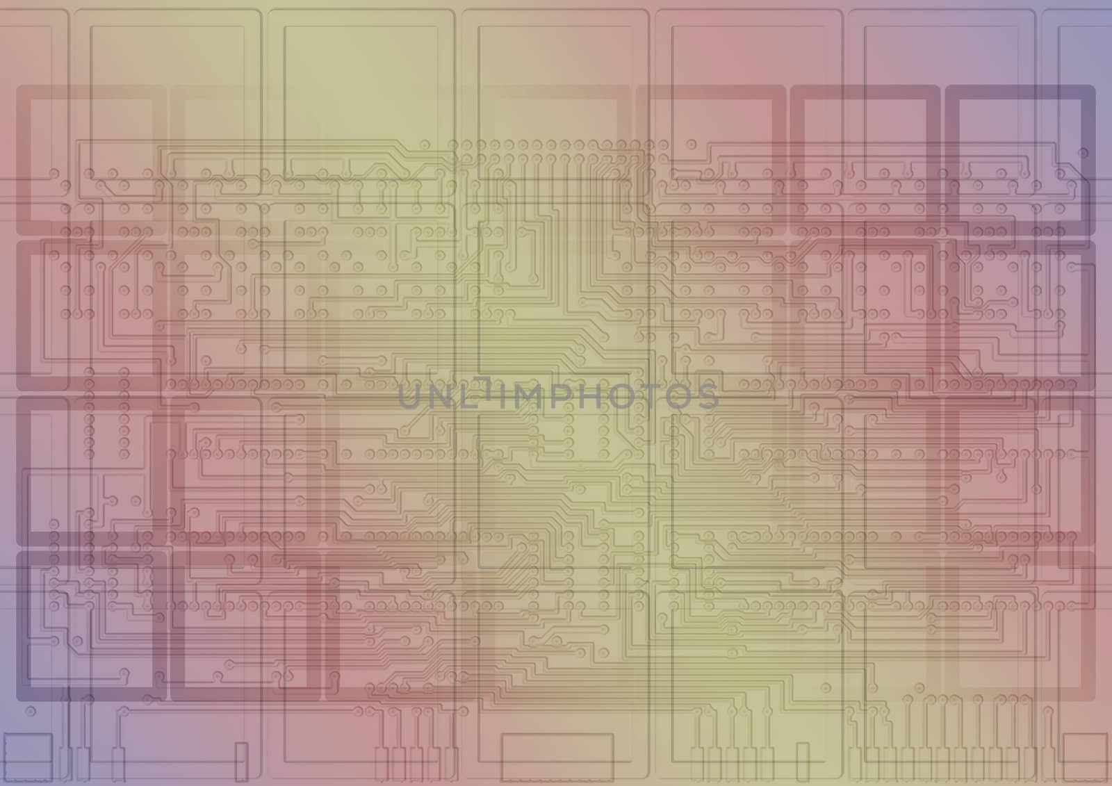 technical backdrop with blueprint circuit board and rectangle shapes