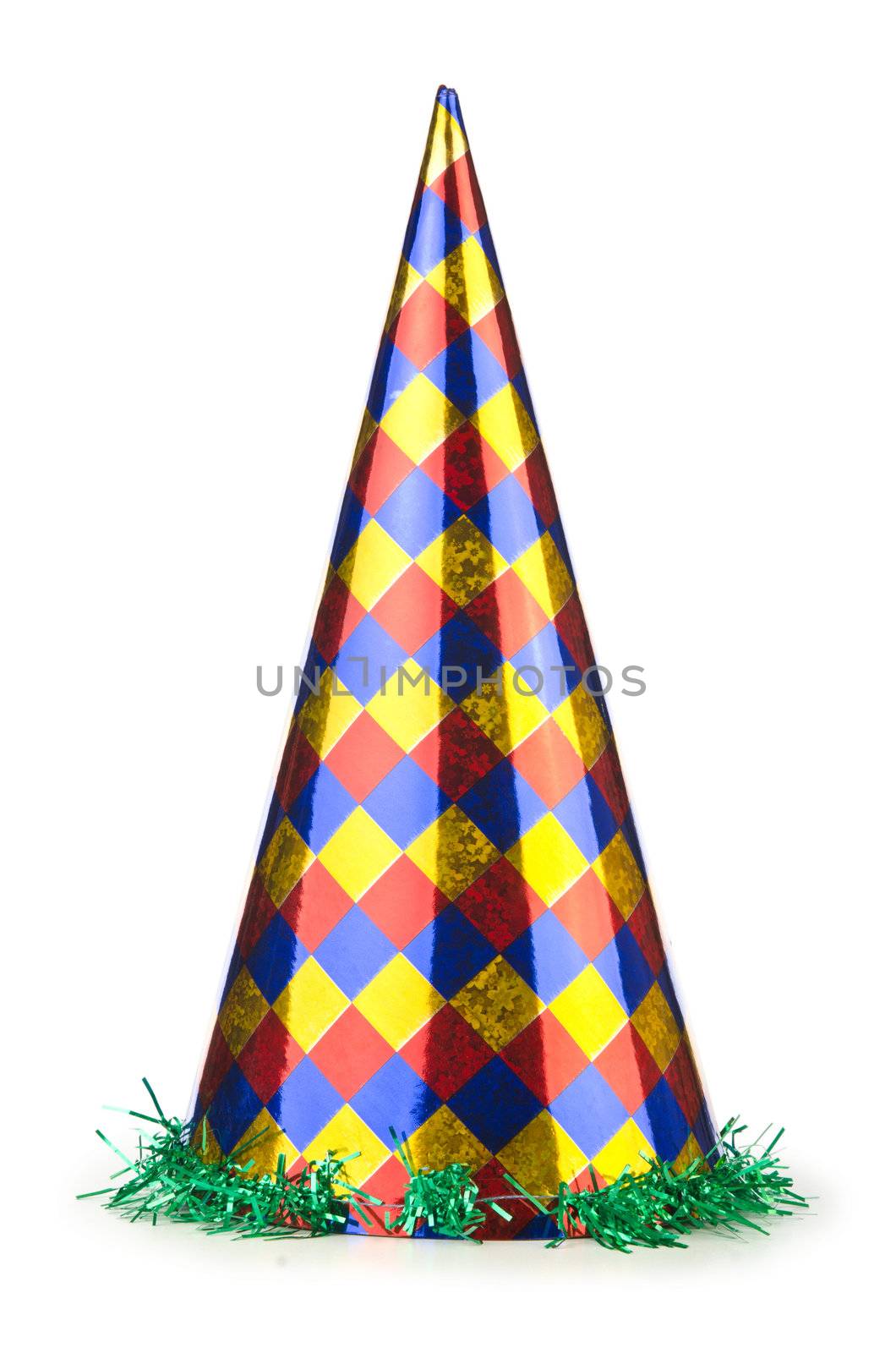 Party hat isolated on the white by Elnur