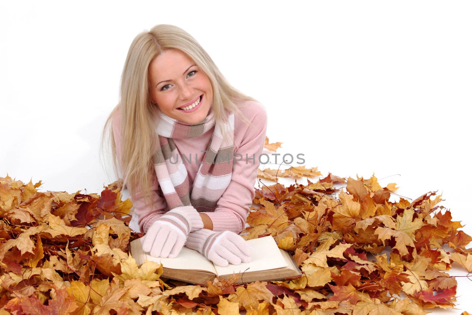 autumn woman read in studio by Yellowj