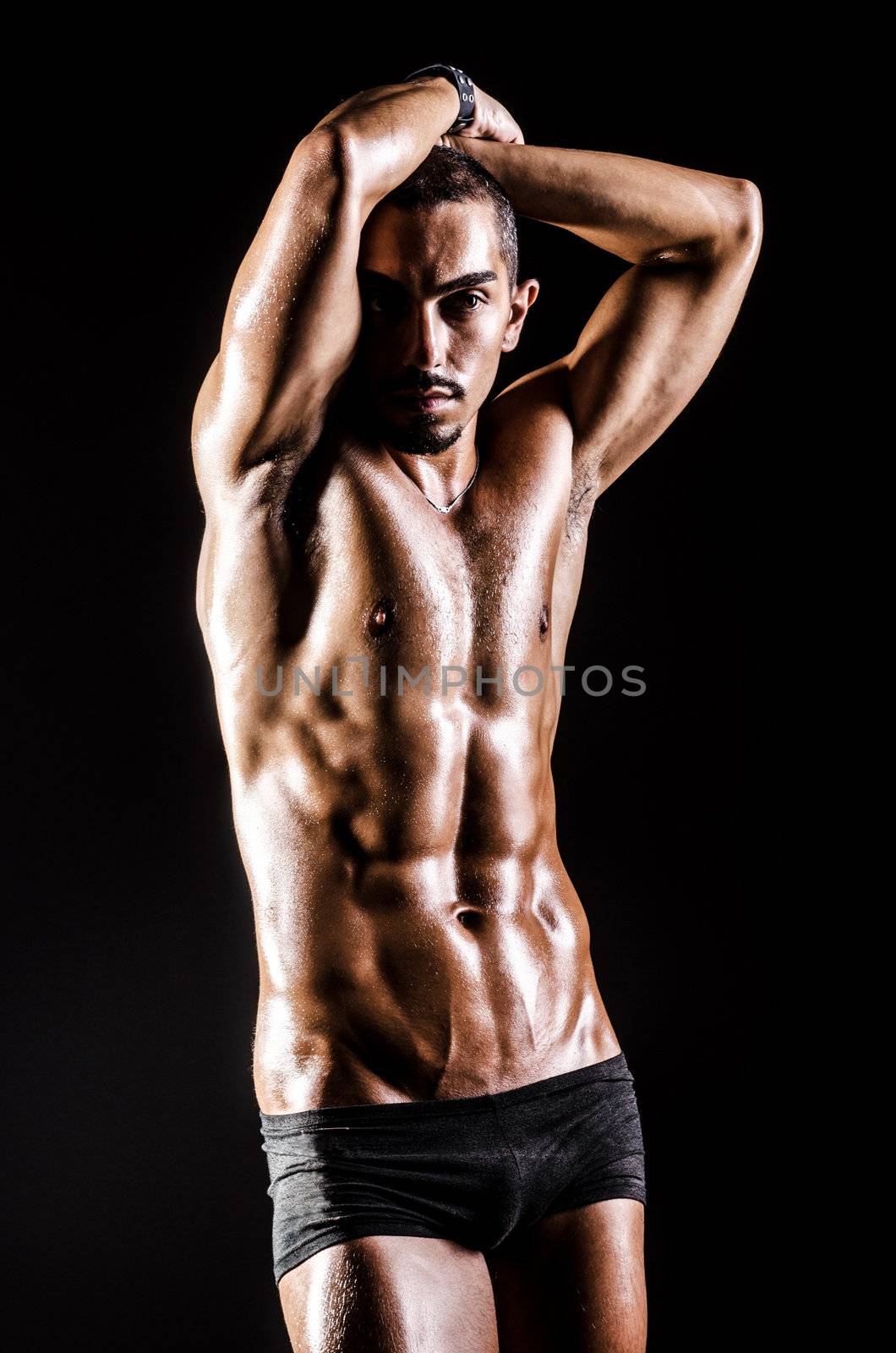 Bodybuilder with muscular body by Elnur