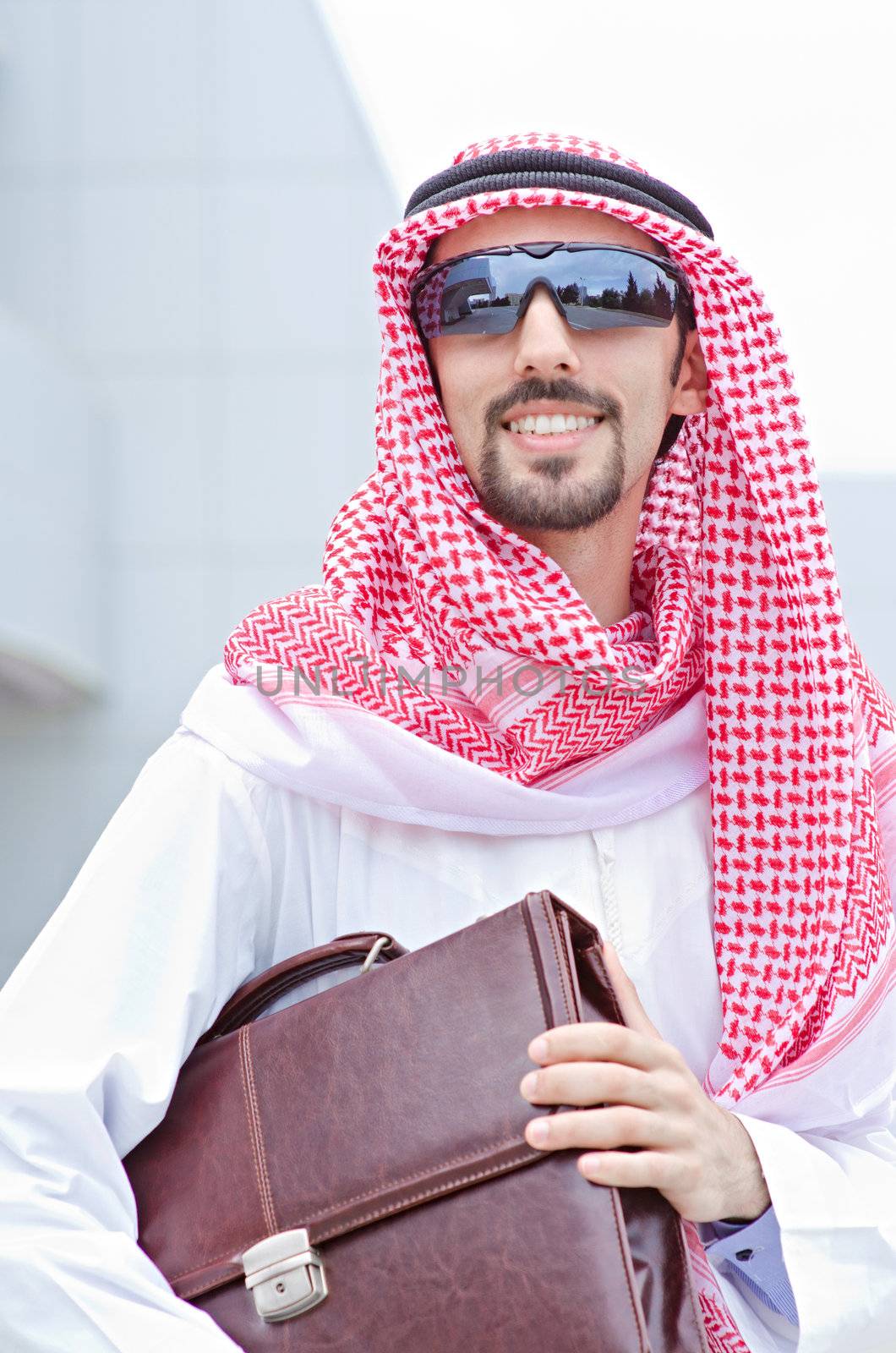 Arab on the street in summer