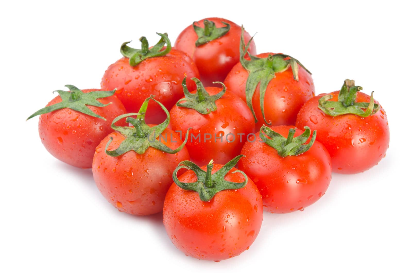 Fresh tomatoes isolated on the white by Elnur