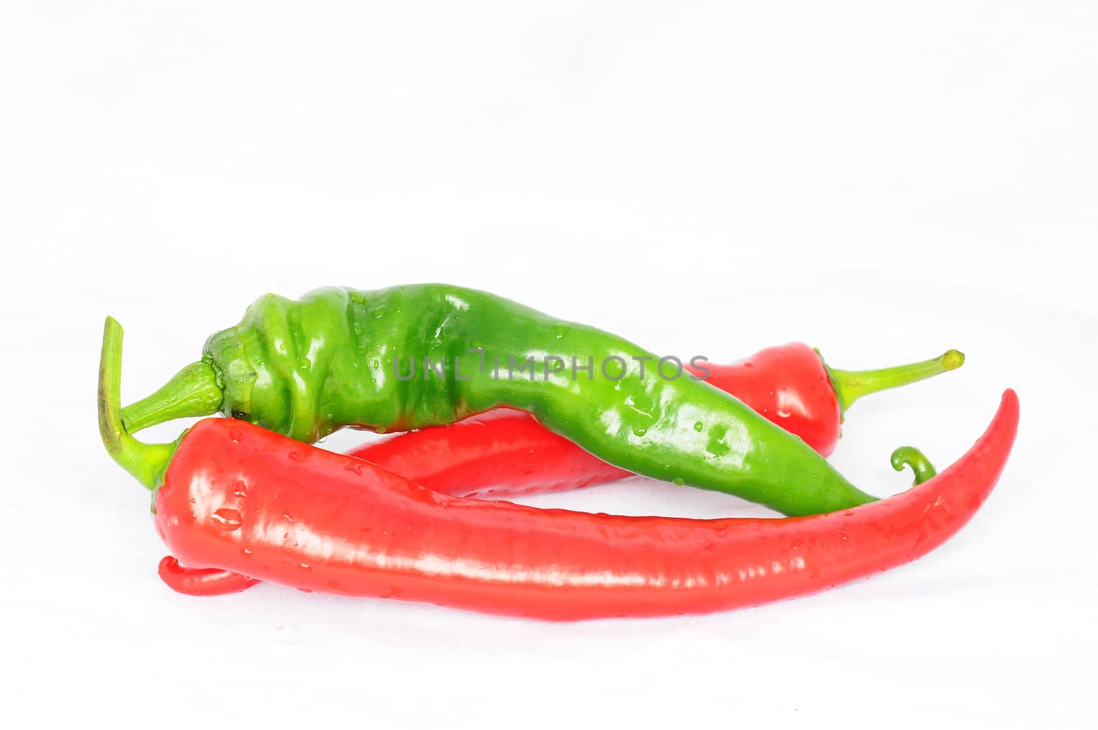 Fresh pepper on a white background