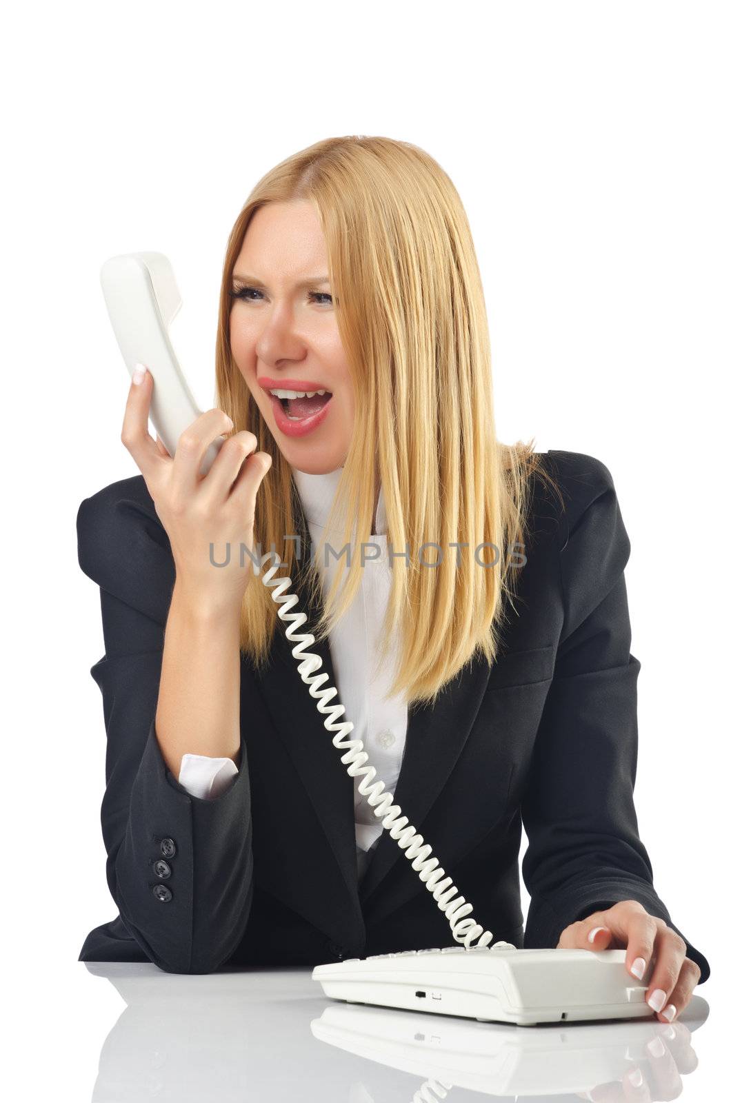 Woman talking at the phone by Elnur