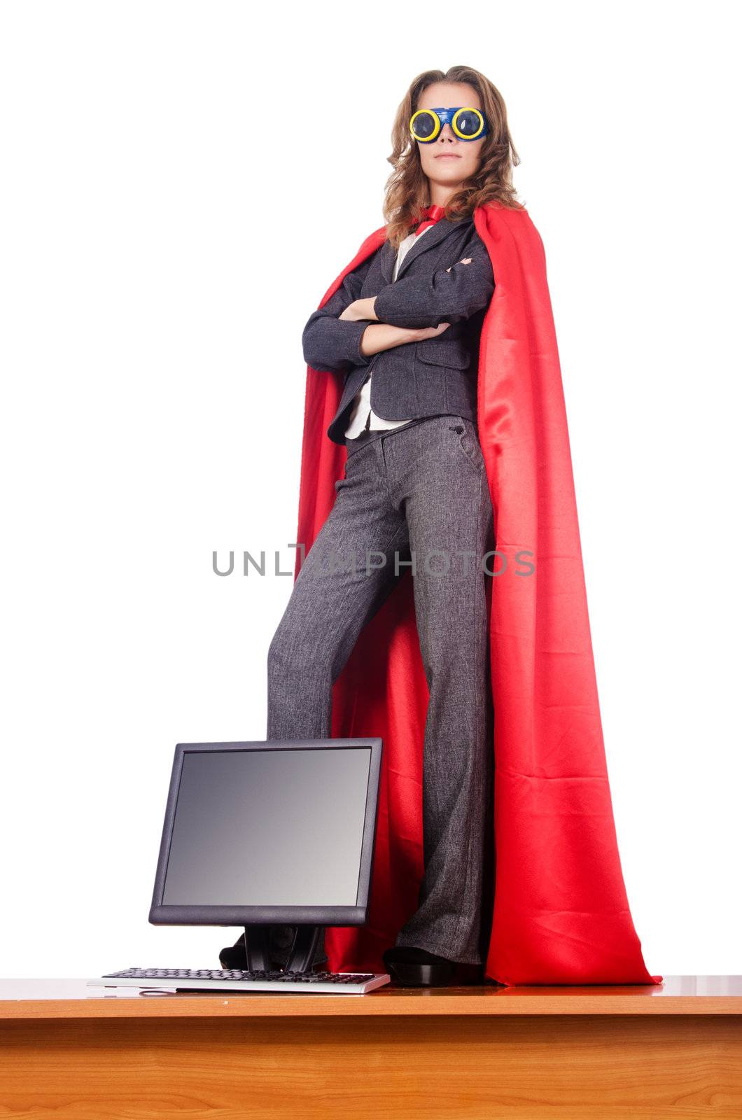 Businesswoman in superwoman concept by Elnur
