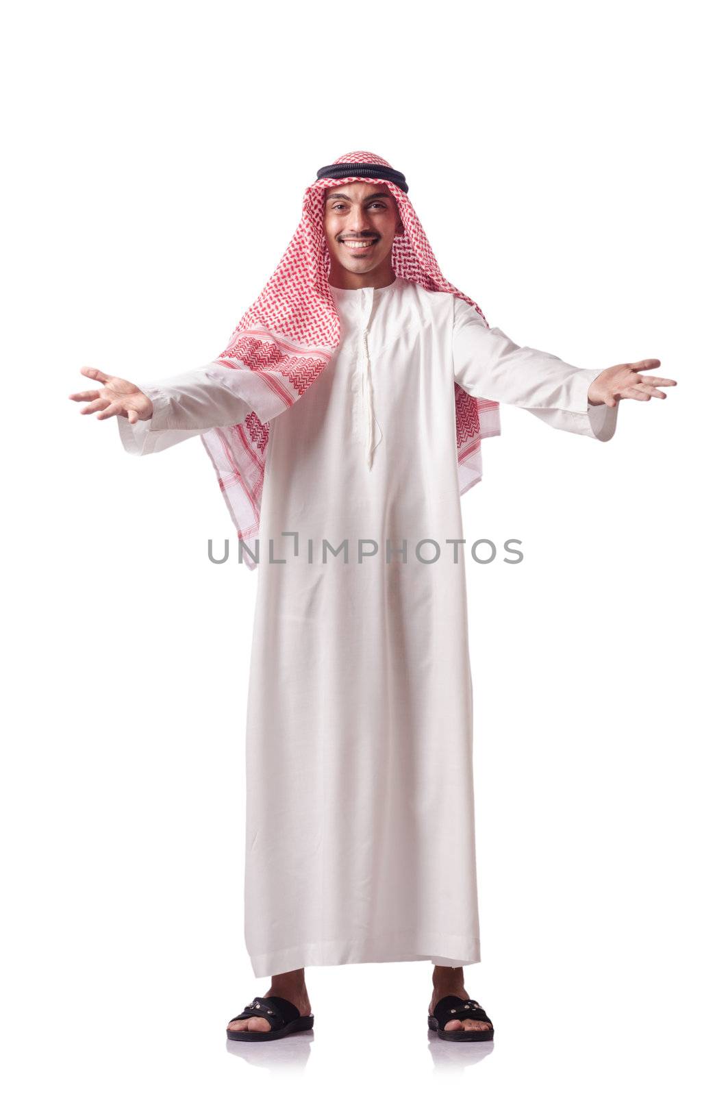 Arab man isolated on the white by Elnur