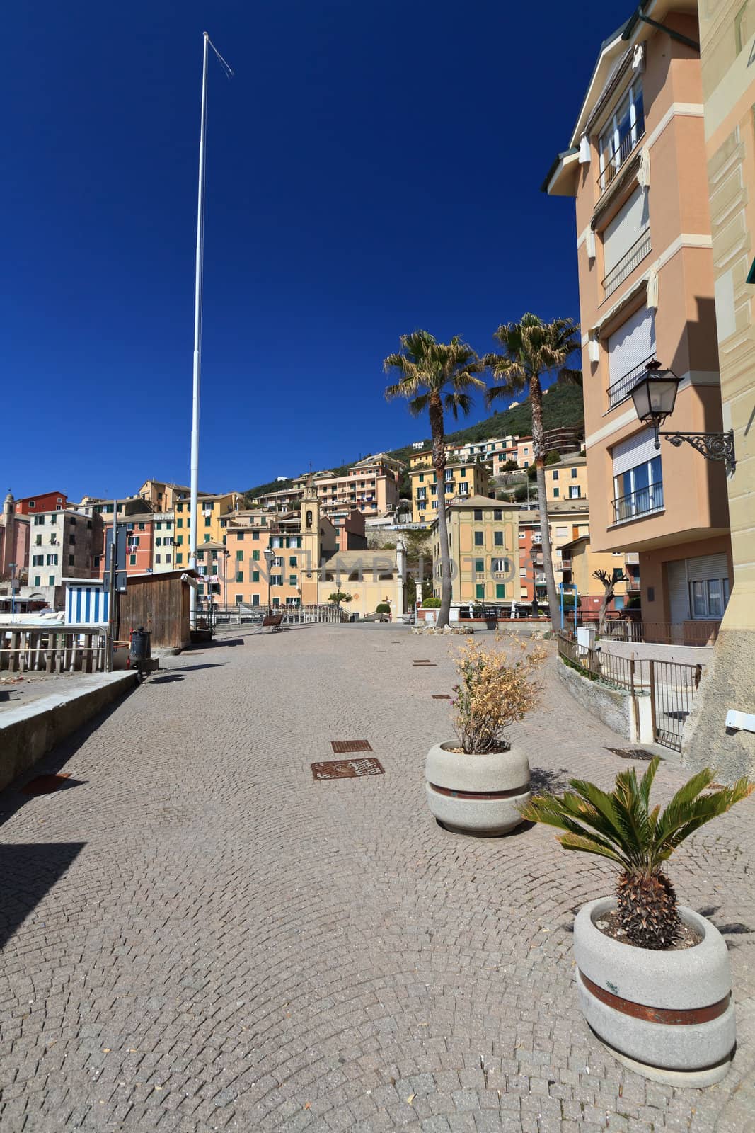 promenade in Sori, amazing village in Liguria, Italy