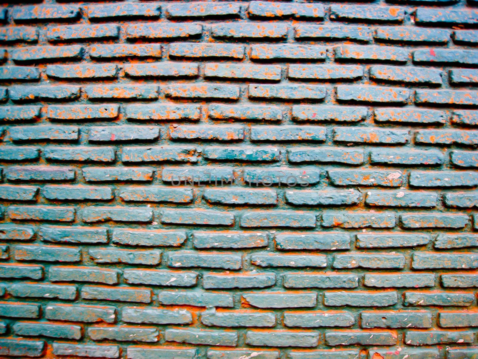 Blue brick pattern