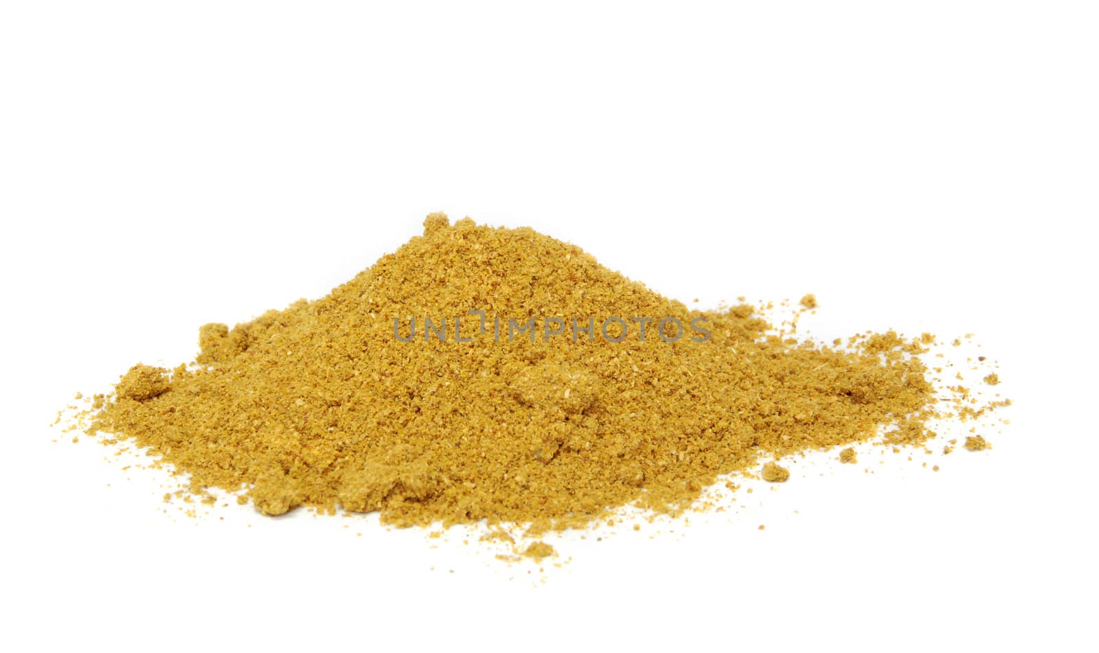 Curry powder, isolated on a white background