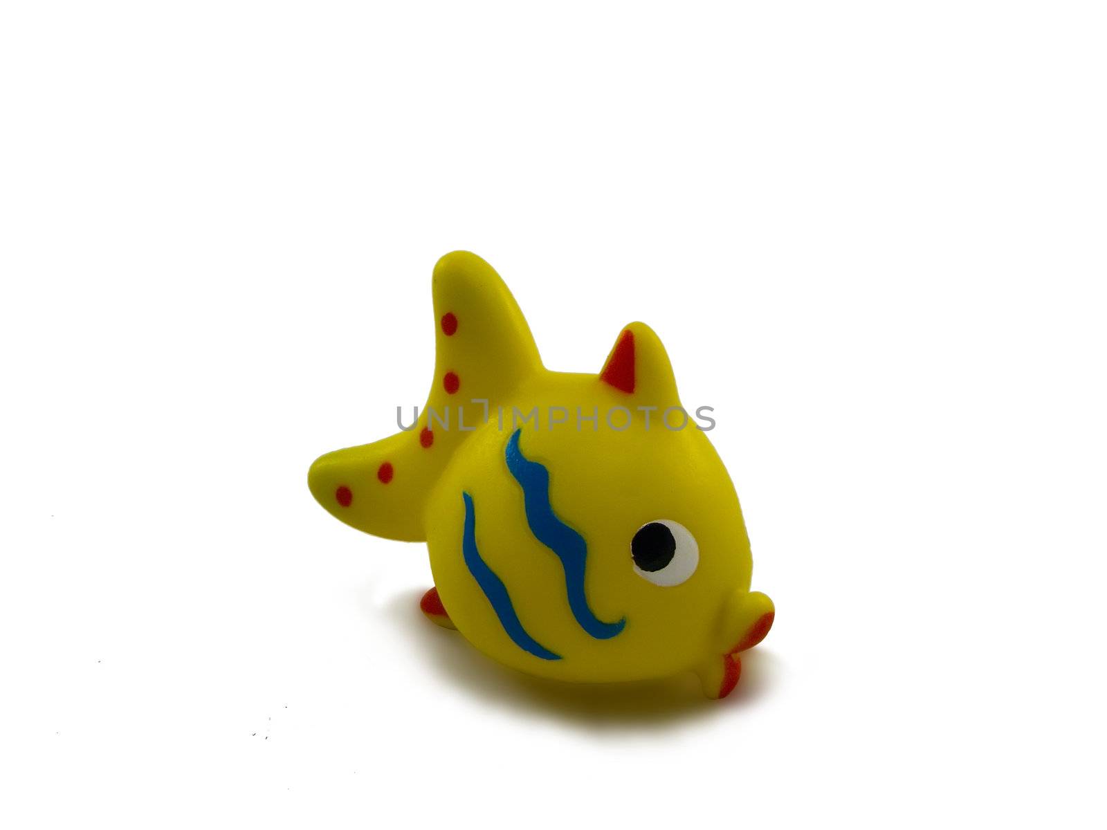 children toy fish on a white background