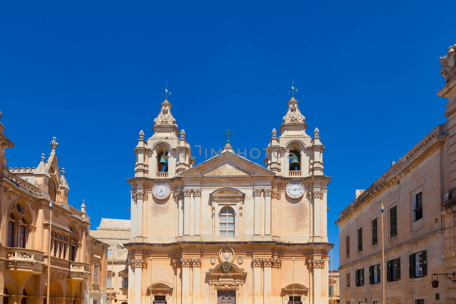 St. Paul's Cathedral in Mdina, former capital of 
Malta