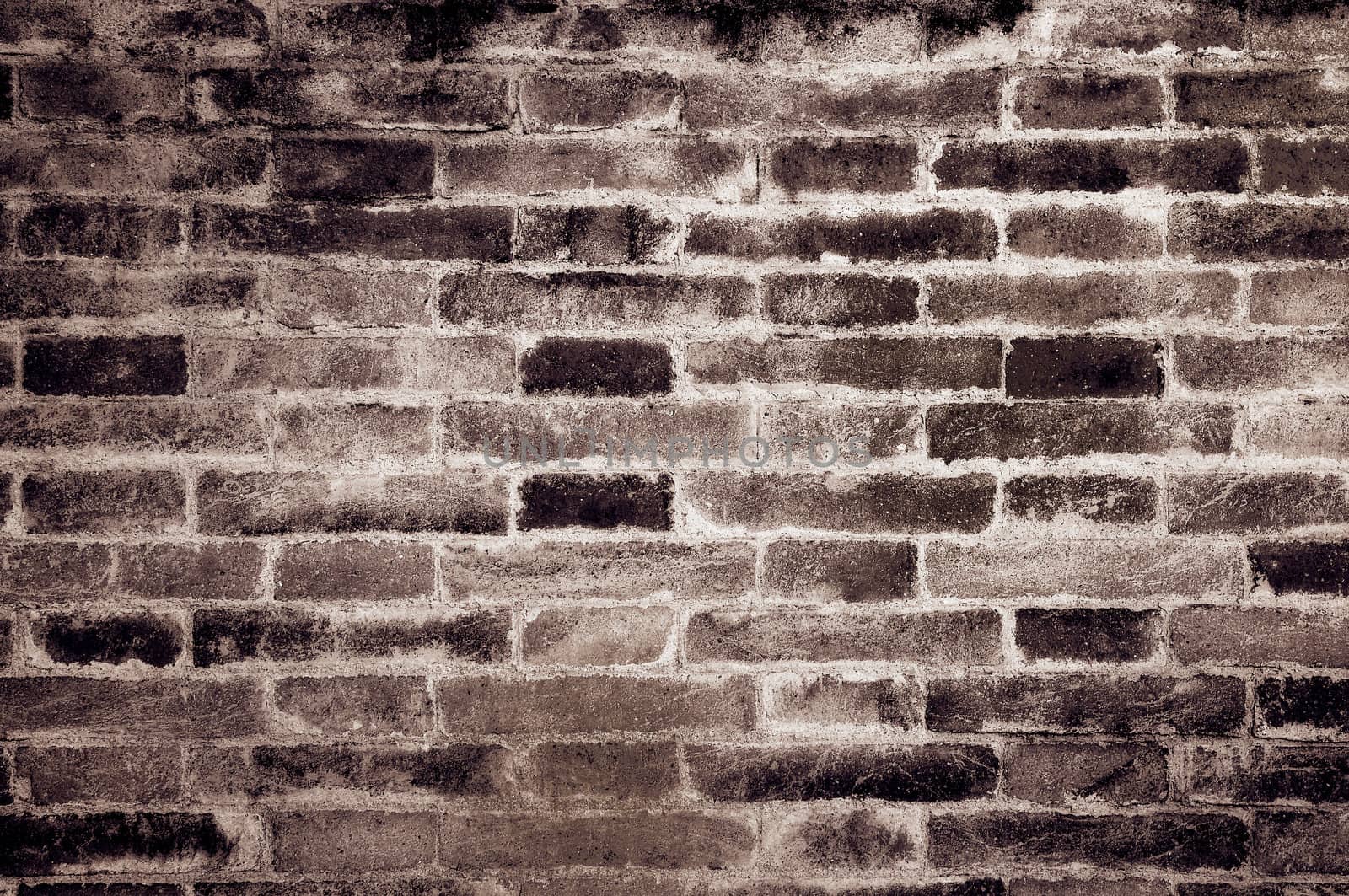 Vintage old textured brick wall close up detail