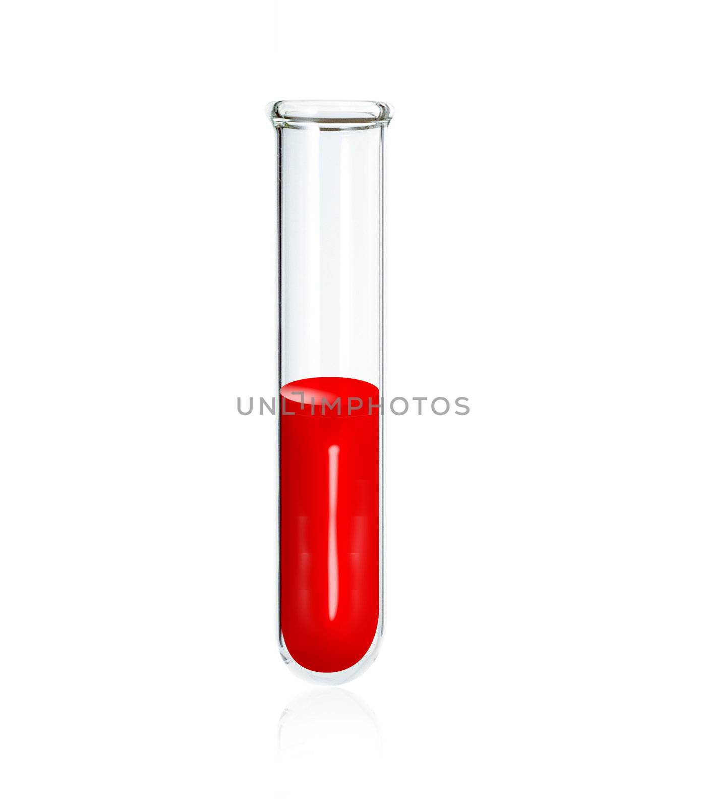liquid in laboratory test tubes isolated on white background