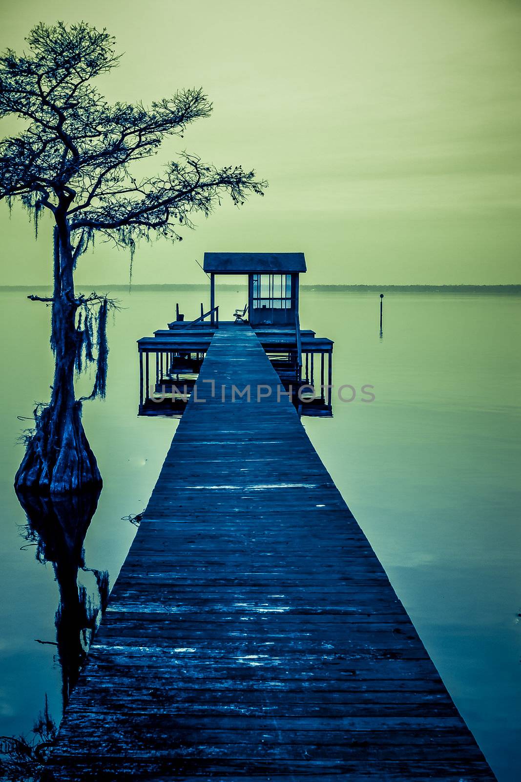 pier on the lake by digidreamgrafix