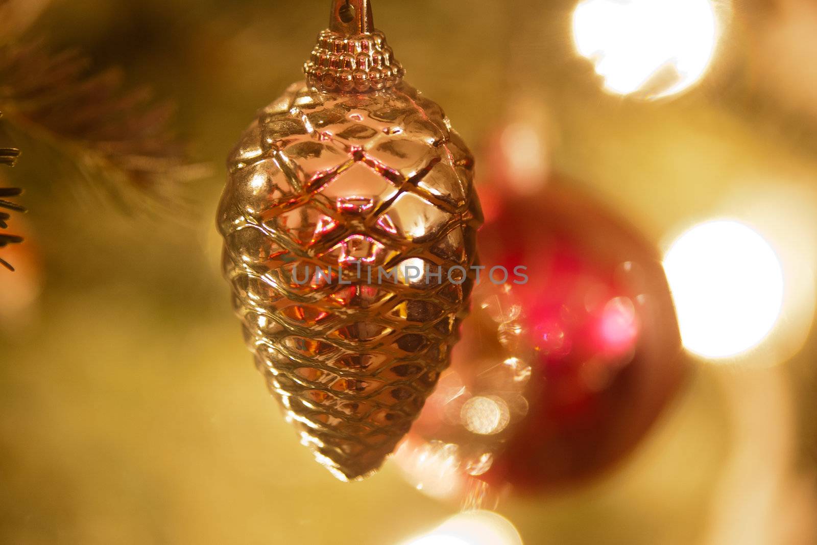 Sparkly christmas tree ornamets and decorations by digidreamgrafix
