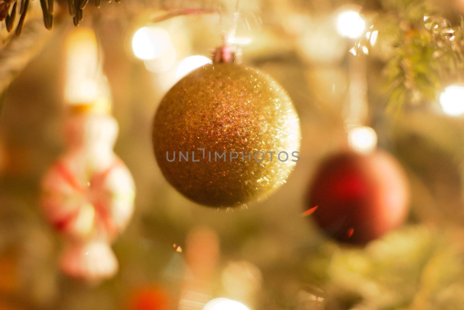 Sparkly christmas tree ornamets and decorations by digidreamgrafix