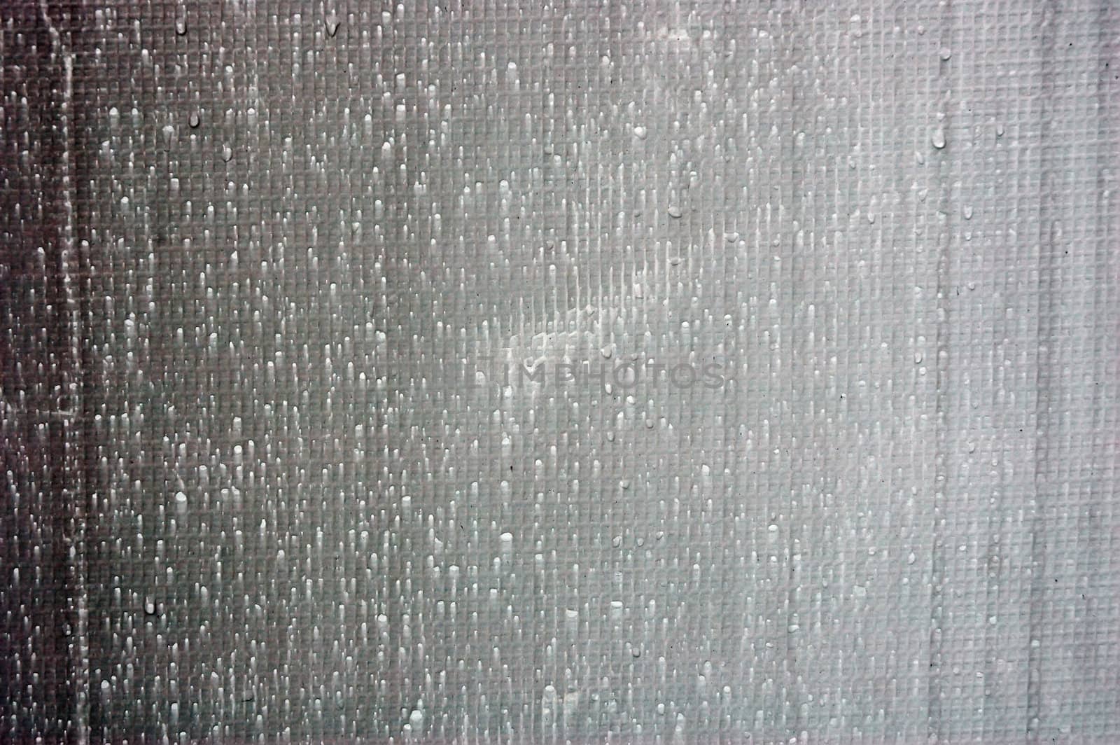 Drops of water on canvas