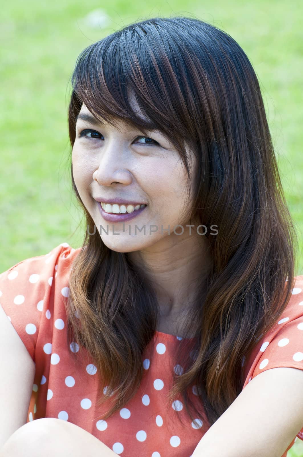 Portrait Of Asian Young Woman In garden by Yuri2012