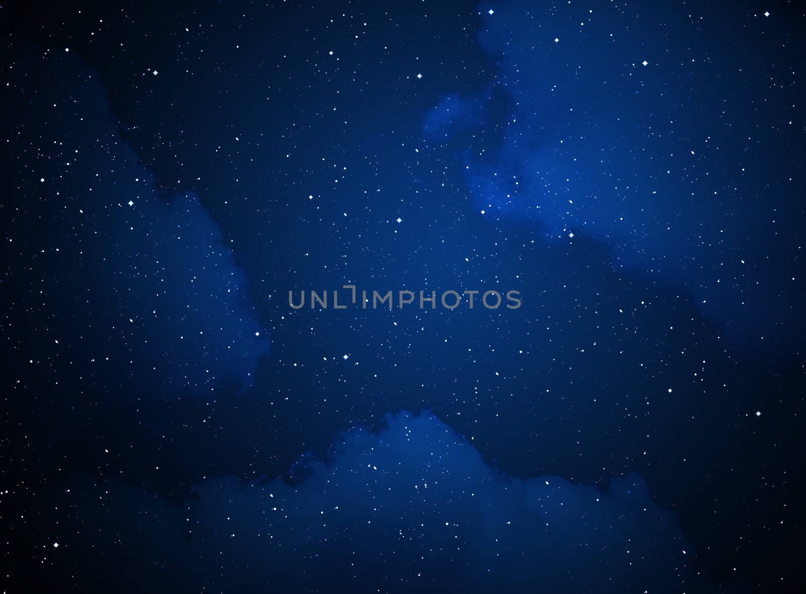 Abstract blue night sky with stars