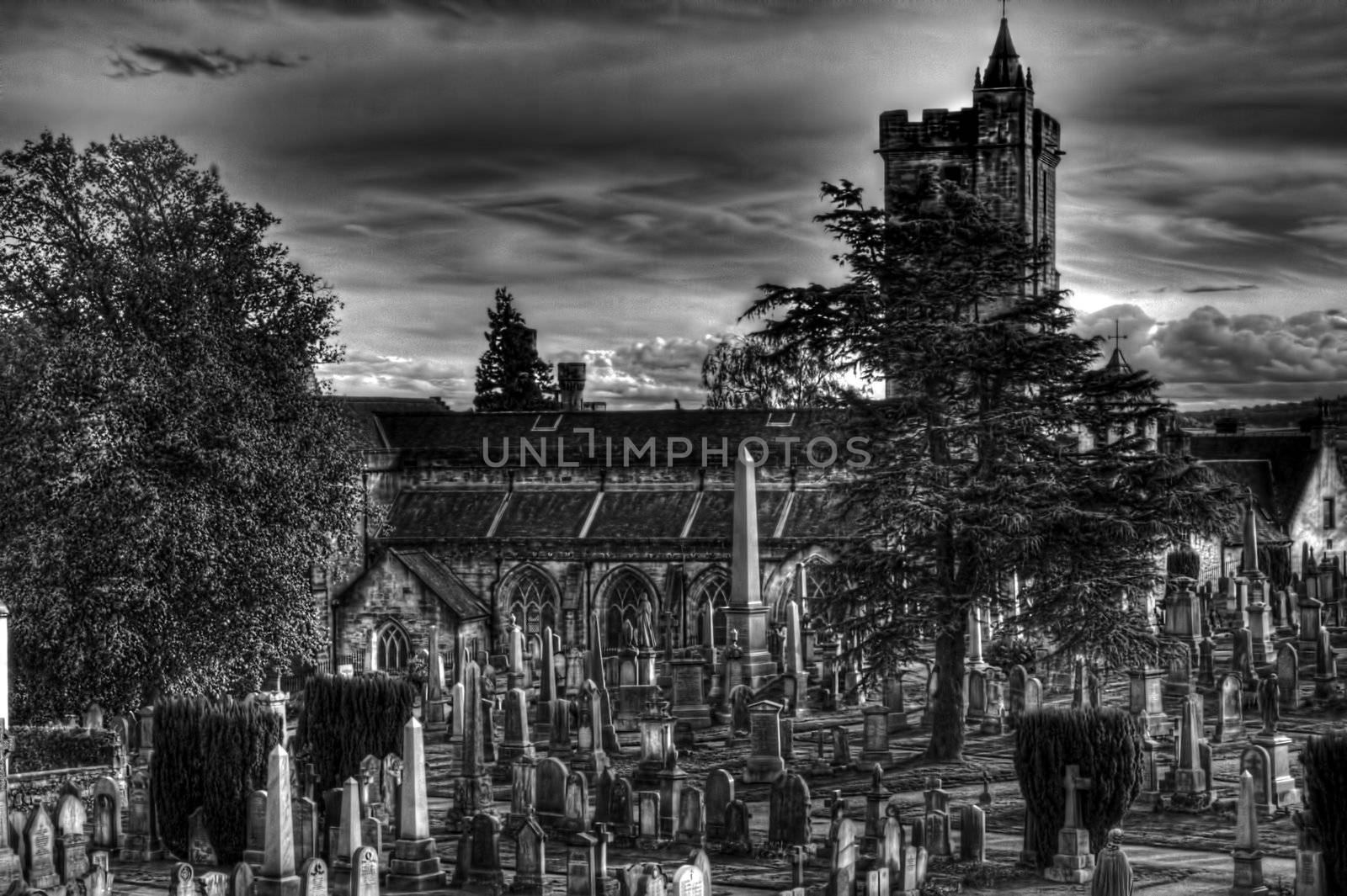 Creepy Spooky Ancient Graveyard by astar321
