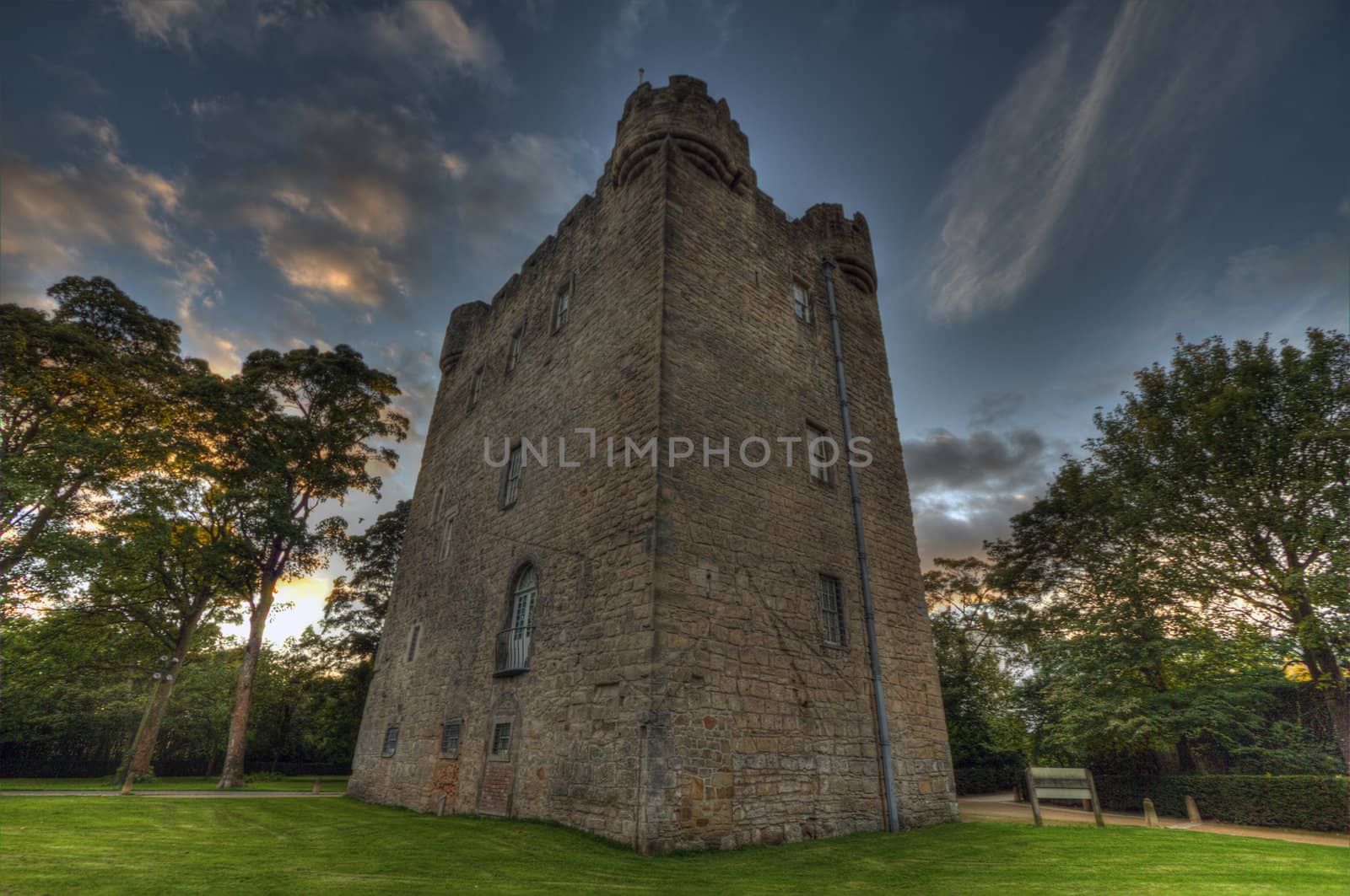 Alloa Tower at Sunset, Clackmannanshire Scotland UK