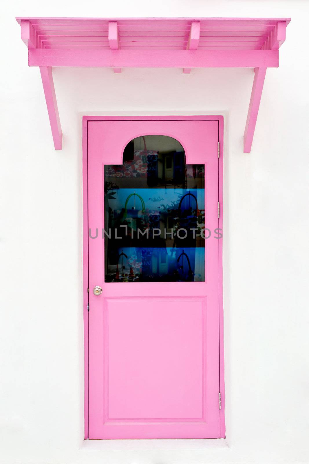Pink door and sunshade by ta_khum