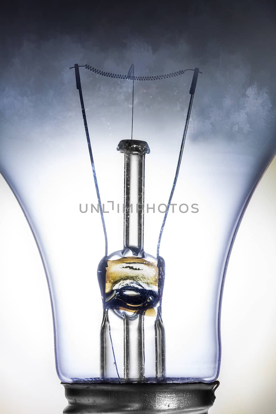 Clear Incandescent Light Bulb Isolated on White by wolterk