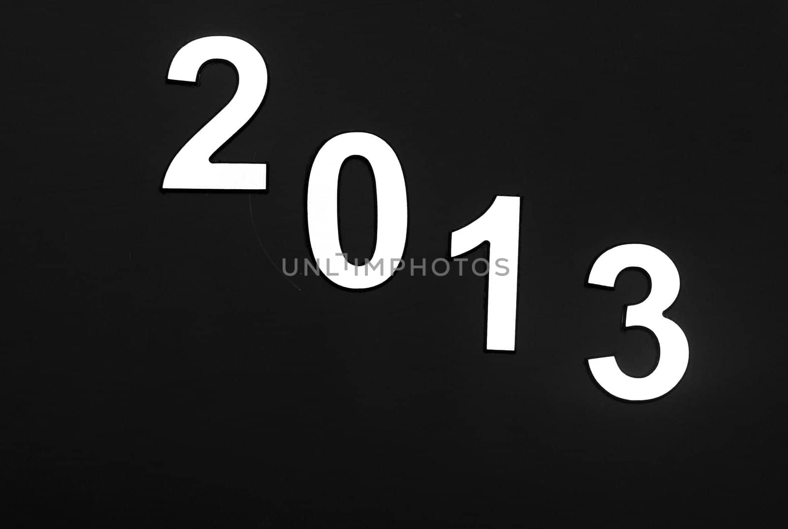digit 2013 on black background
