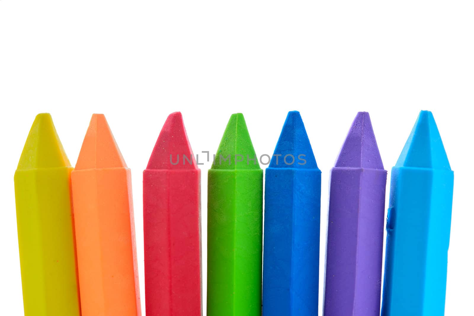 colorful eraser on white background by moggara12