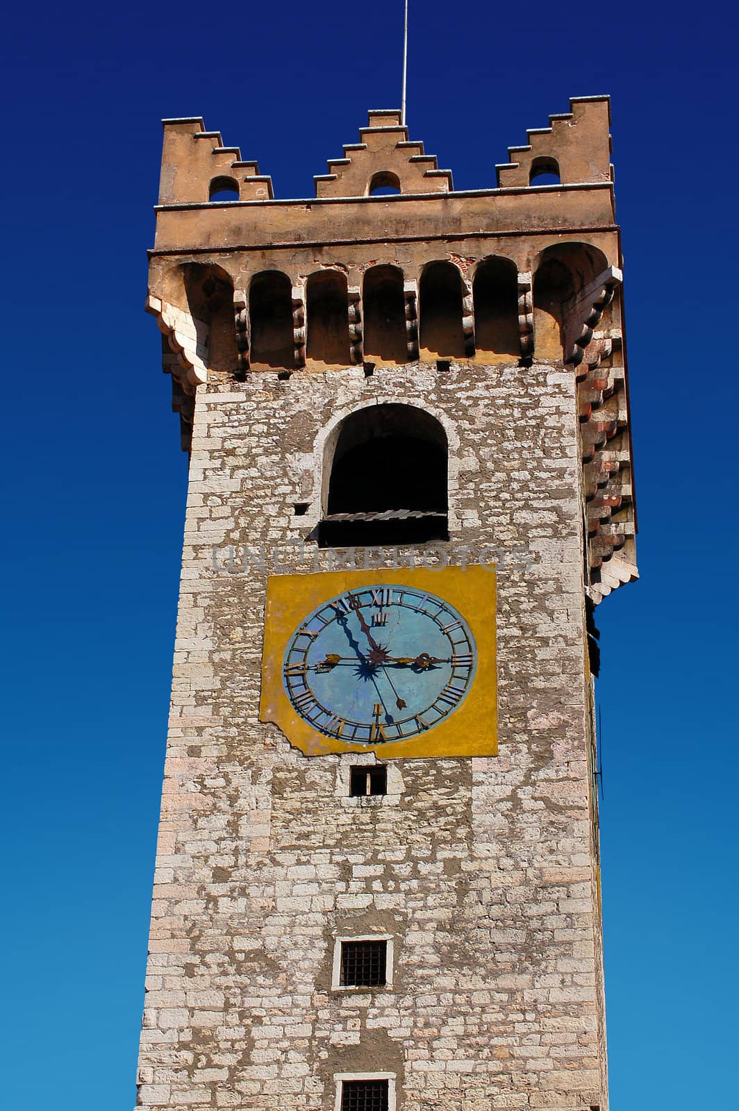 Old Civic Tower of the Praetorian Palace in Trento - Italy