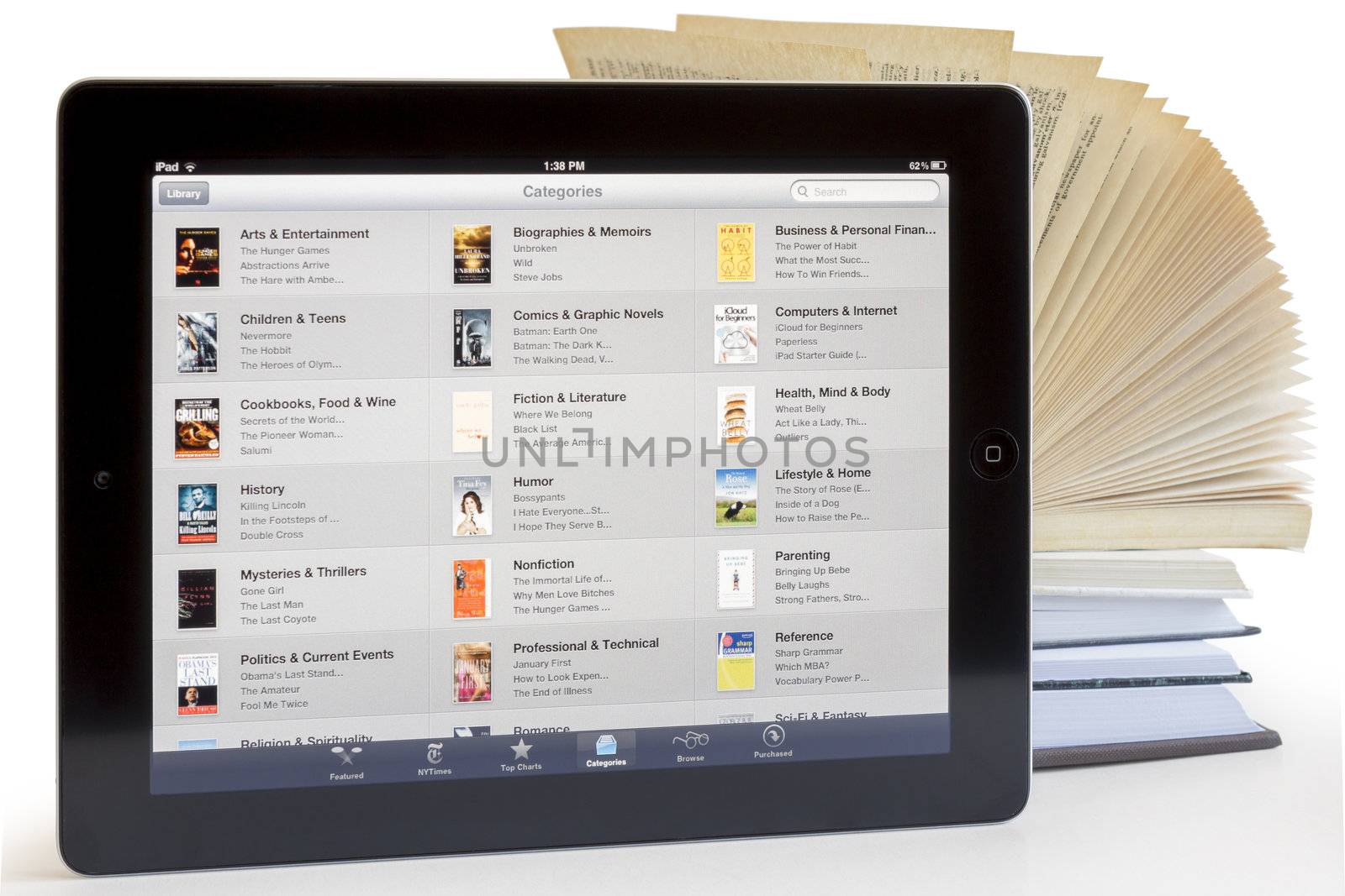 Ipad 3 with app and books by manaemedia