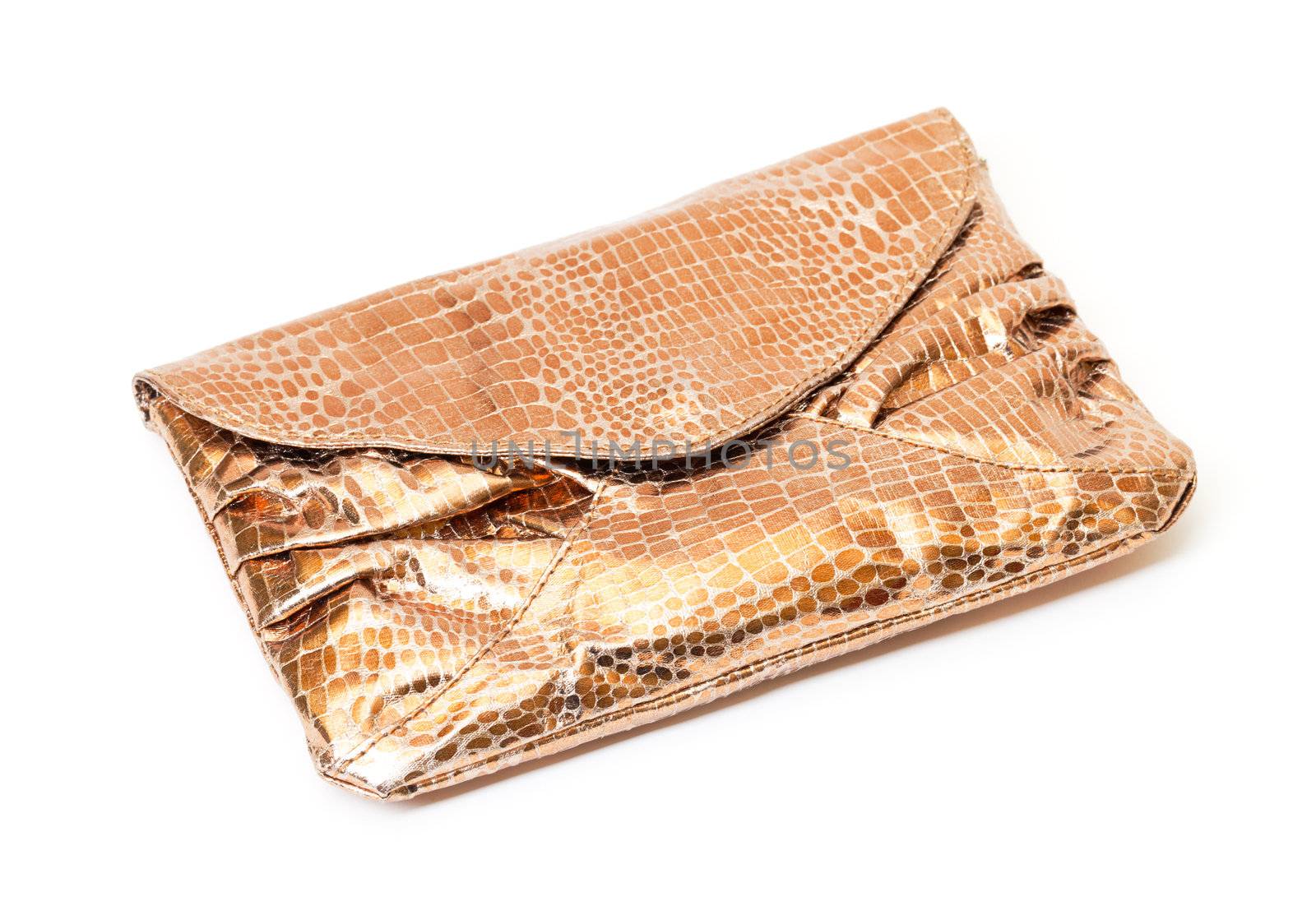 Shiny gold evening bag by Discovod