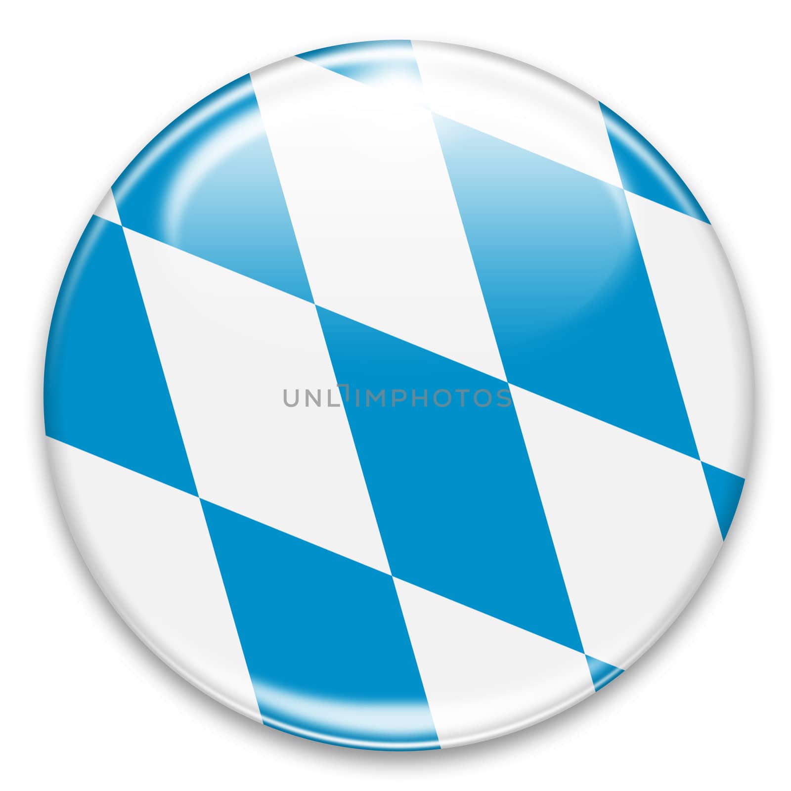 bavarian flag button isolated on white