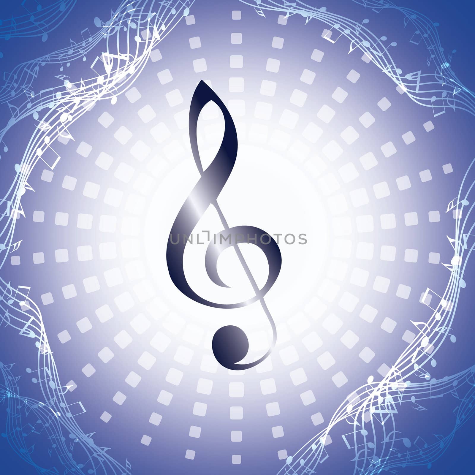 abstract music background with musical notes by svtrotof