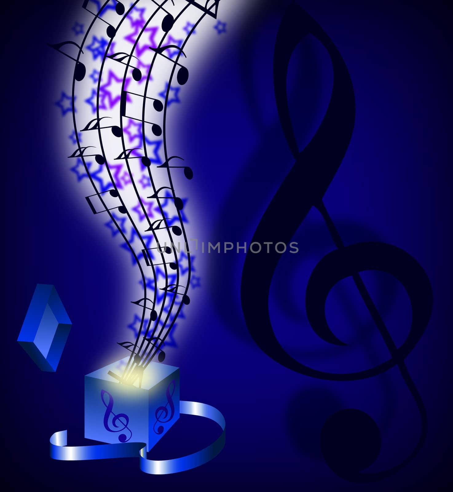 abstract music background with musical notes, by svtrotof