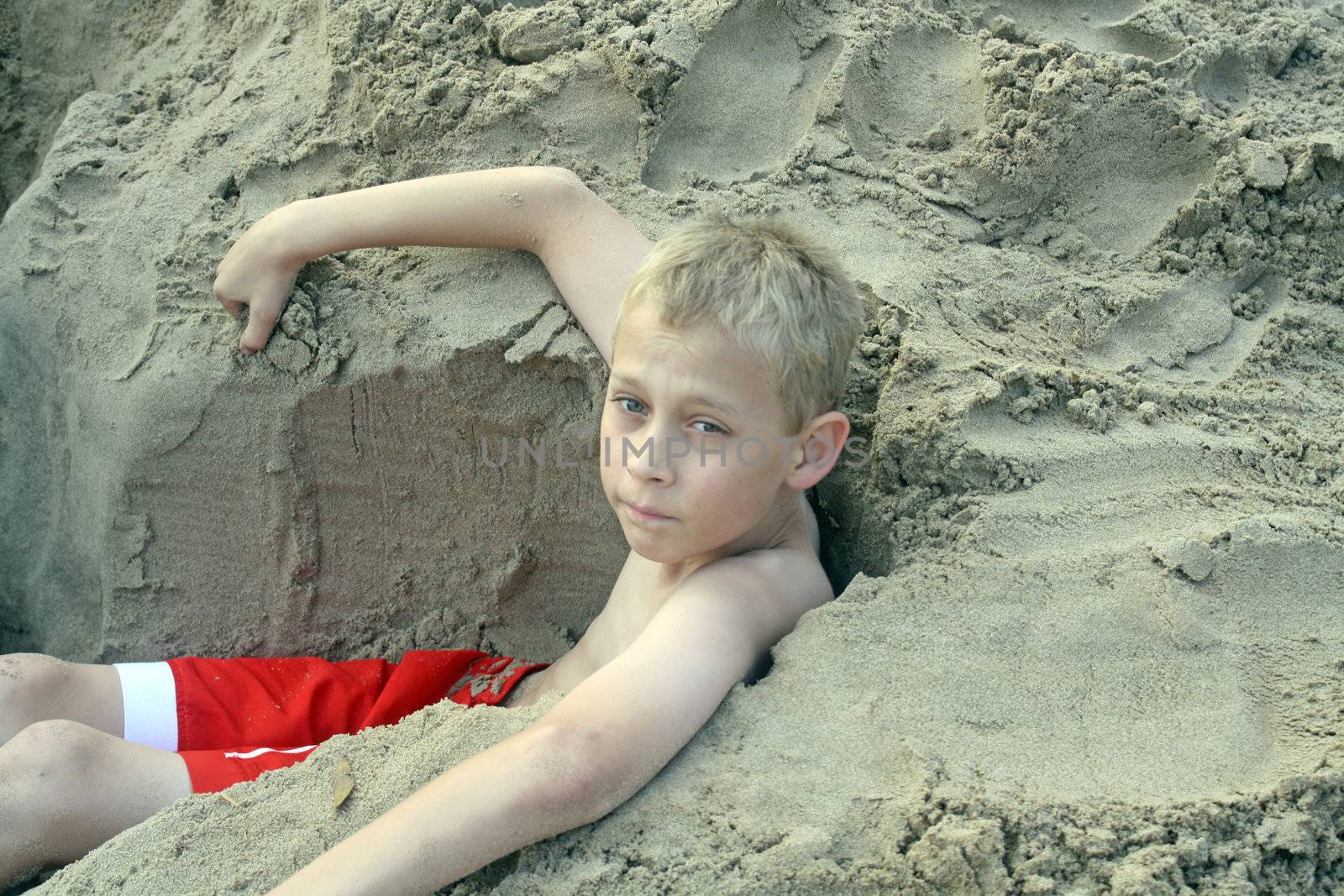 teenage boy on the beach