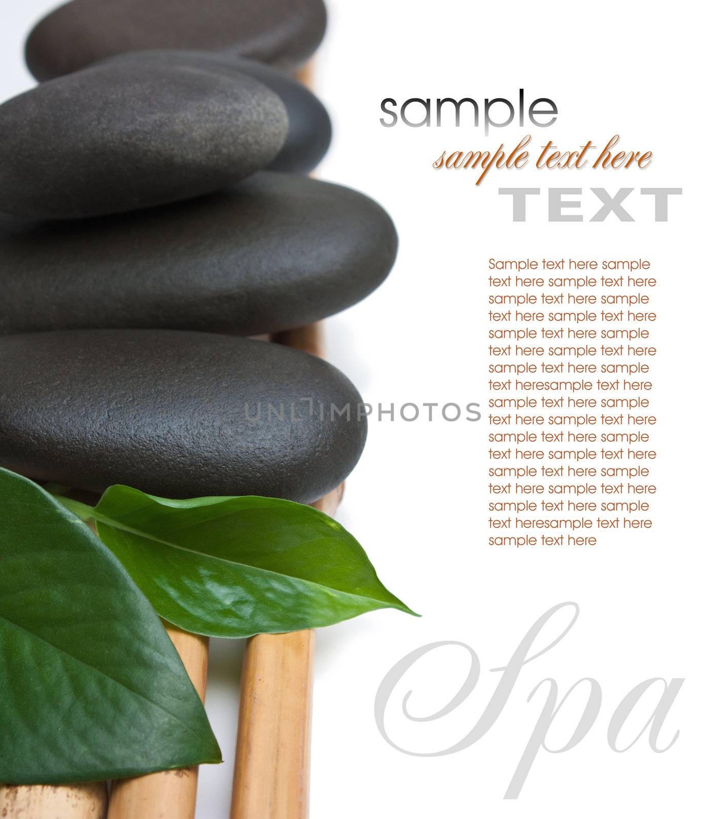 spa stone isolated on a white background