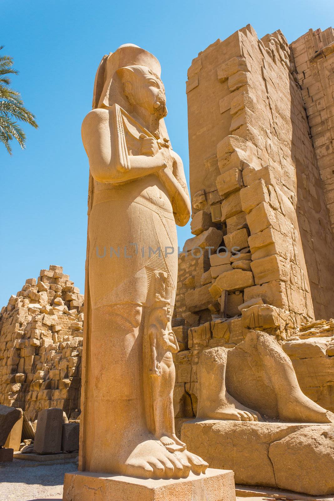 Ancient ruins of Karnak temple in Egypt in the summer of 2012