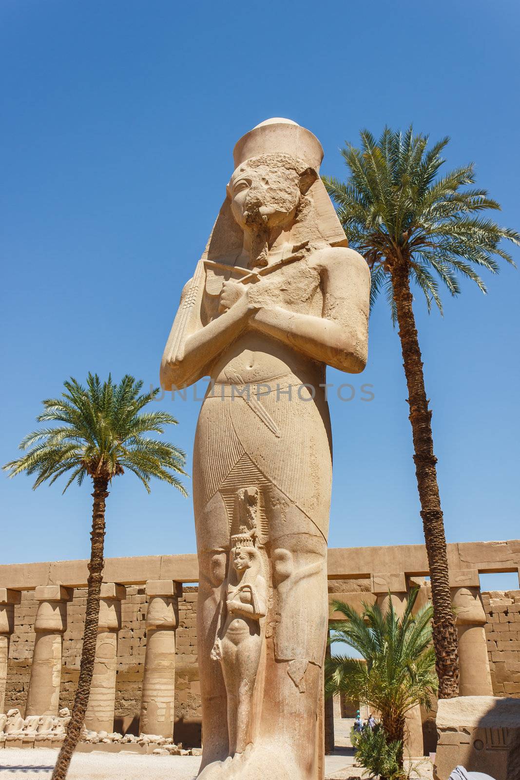 Ancient ruins of Karnak temple in Egypt in the summer of 2012