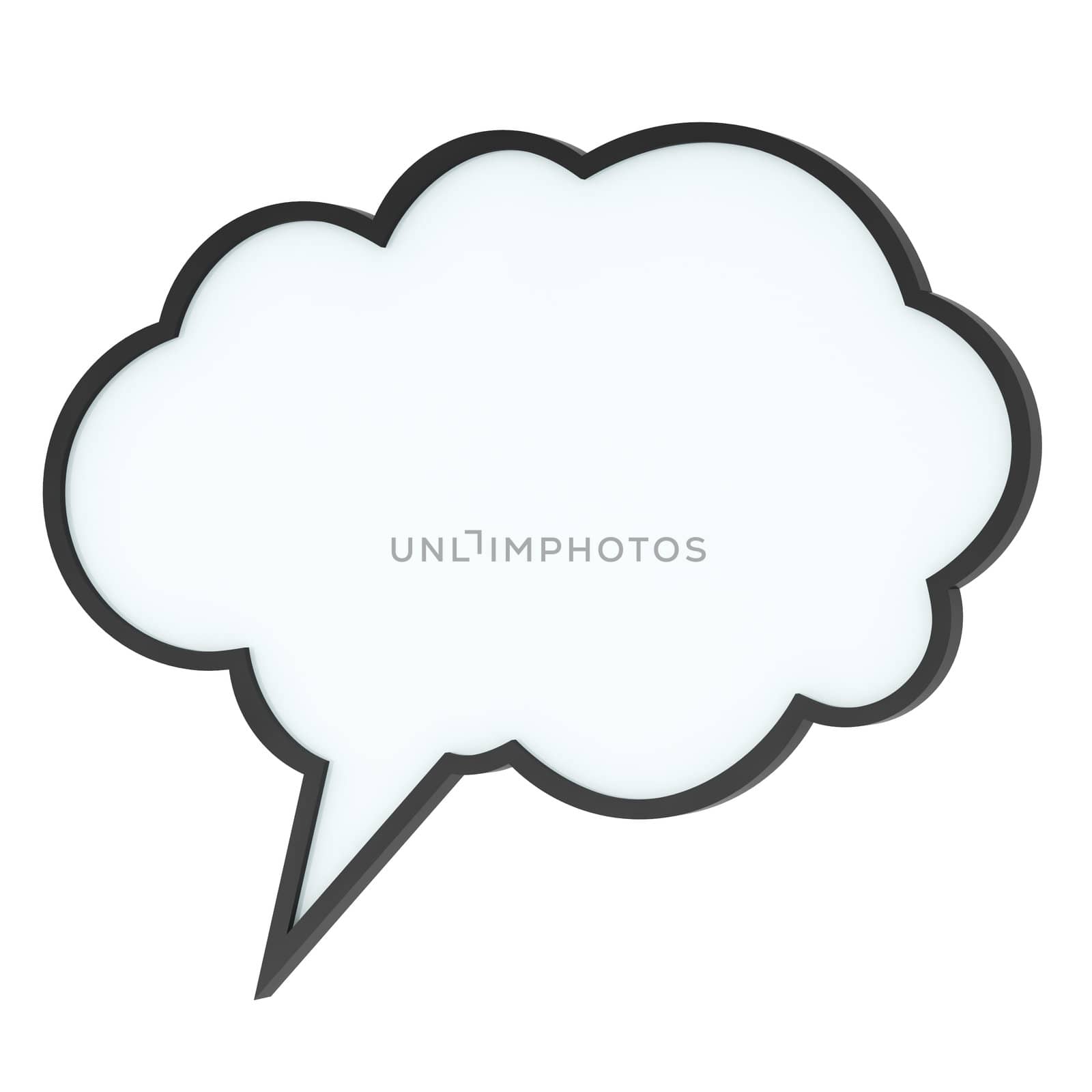 Empty high-quality speech bubble or tag cloud by maxkabakov