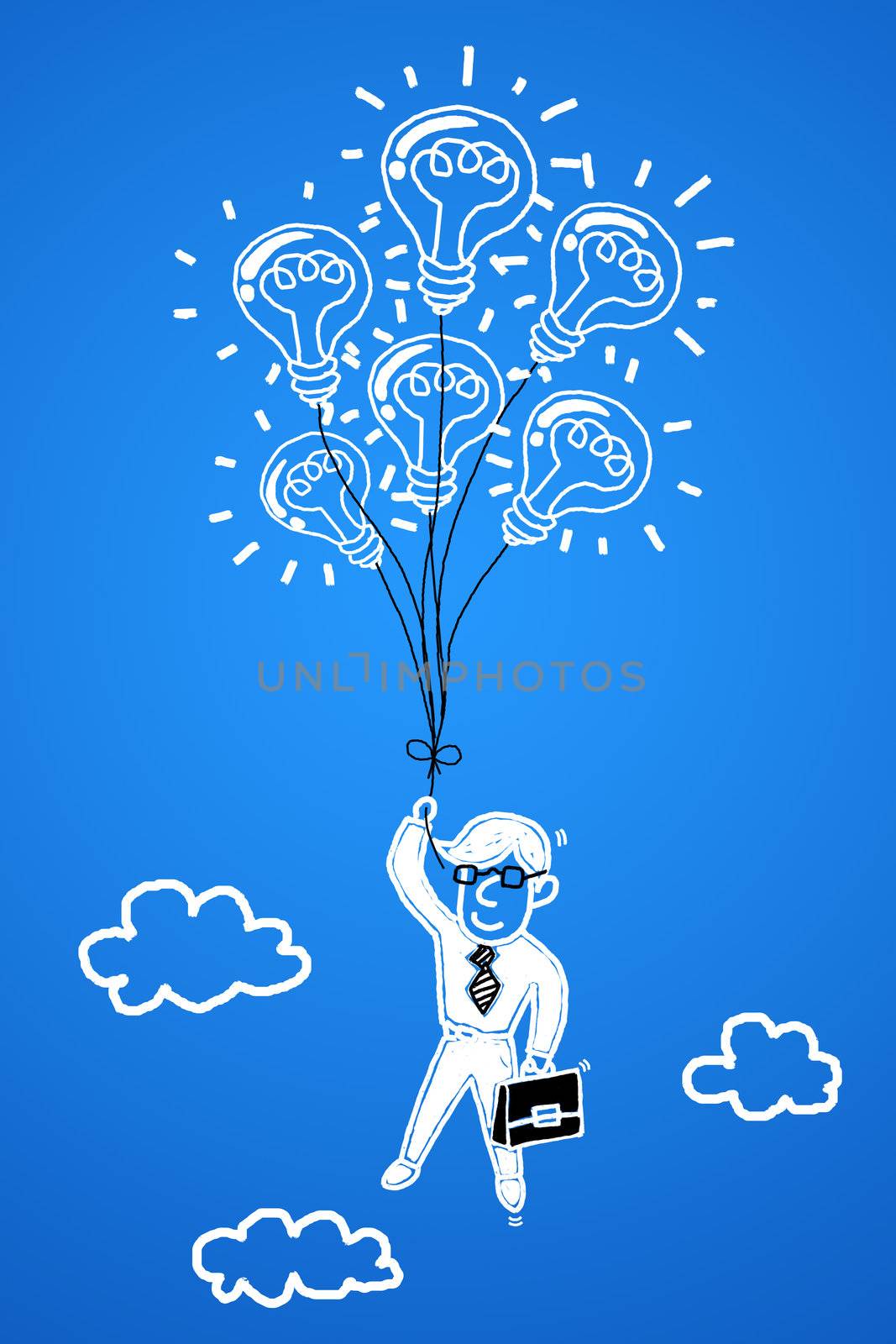 Business professionals with a business idea into success.